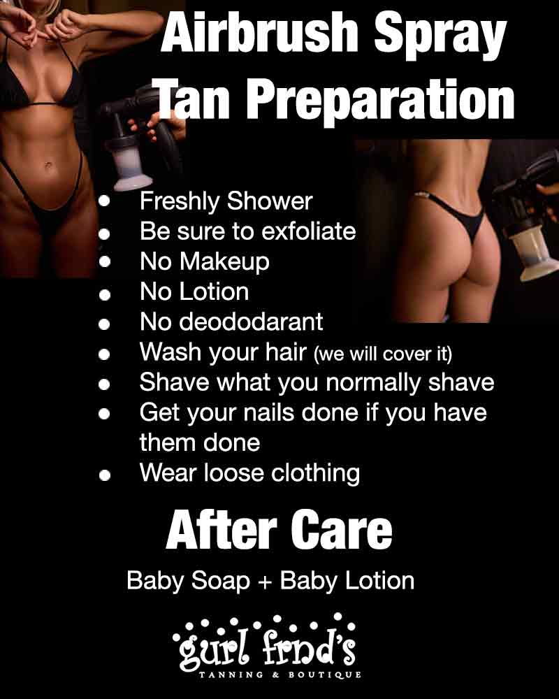 Airbrush Spray Tan Preparation
